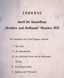 Ausstellung „Strahlen und Heilkunde“